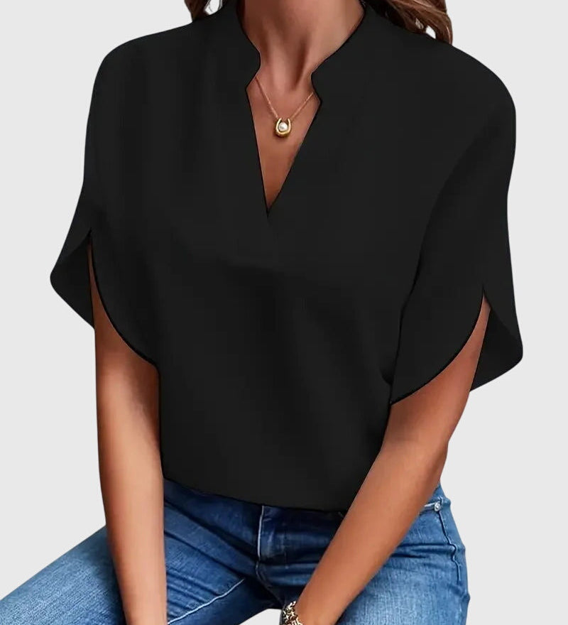 Beatrix™ | Soft and Elegant V-Neck Shirt