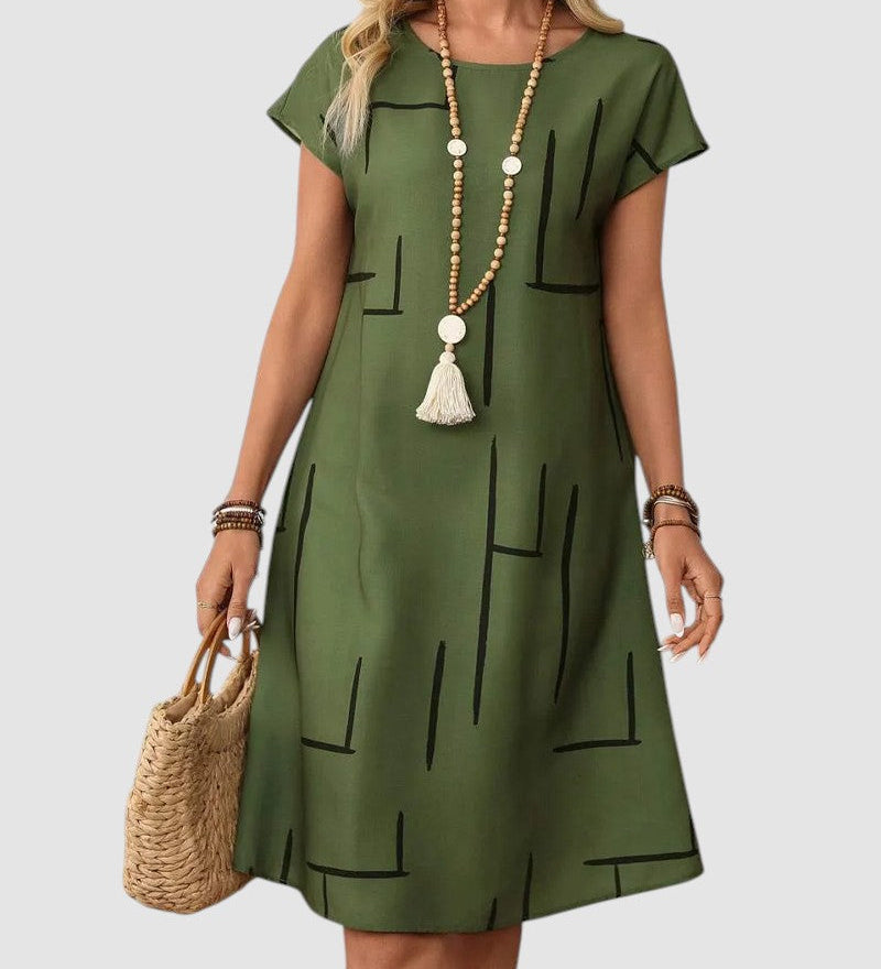 LAURETTA | STRIPED SHIFT DRESS