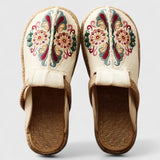 Delphina | Women's Floral Embroidered Mules