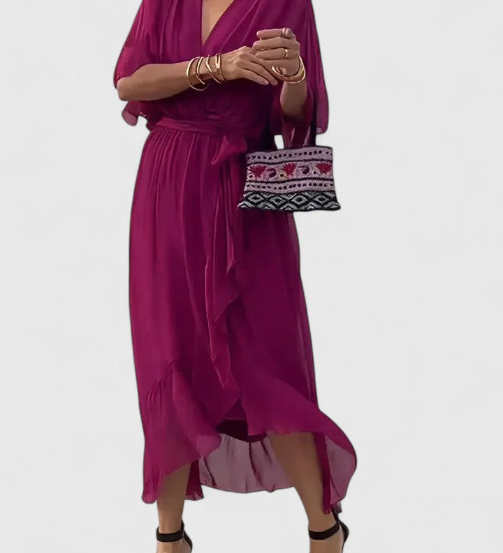 Nada | Elegant V Neck Dress