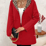 Aleah™ | Reversible Coat with Leopard Print