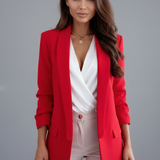 Elysia | Women's Fitted Wrap Collar Blazer