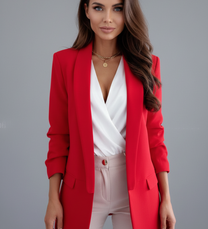 Elysia | Women's Fitted Wrap Collar Blazer
