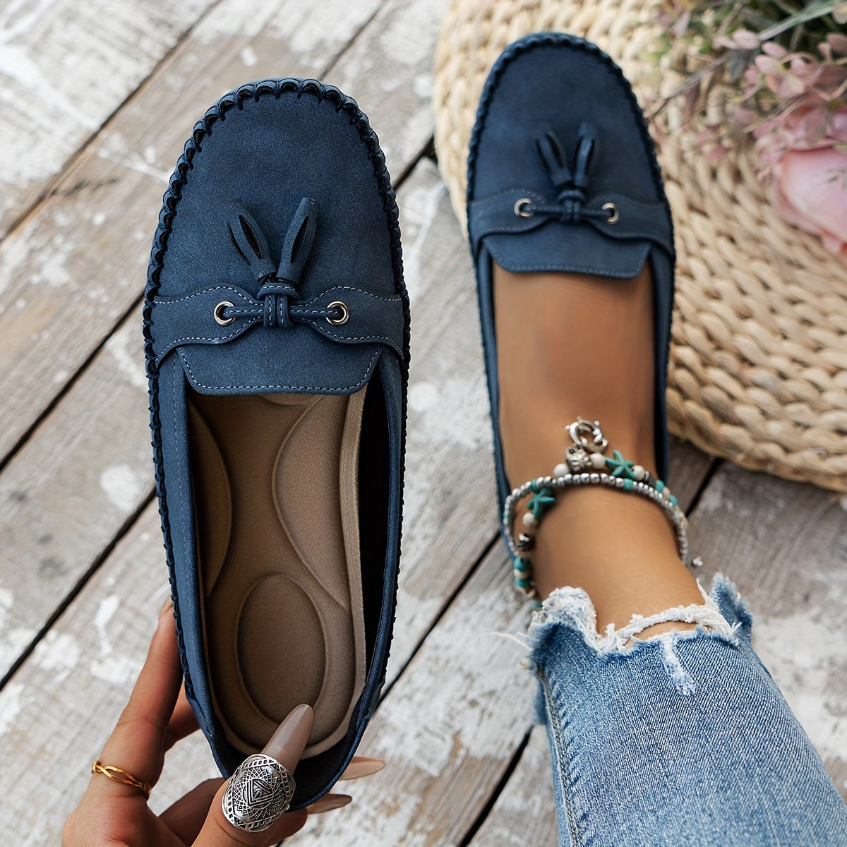 Bella - Classic Loafers with Tassel Detail