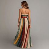 Long Sleeveless Colorful Dress