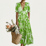 MINELDA | ELEGANT FLORAL DRESS