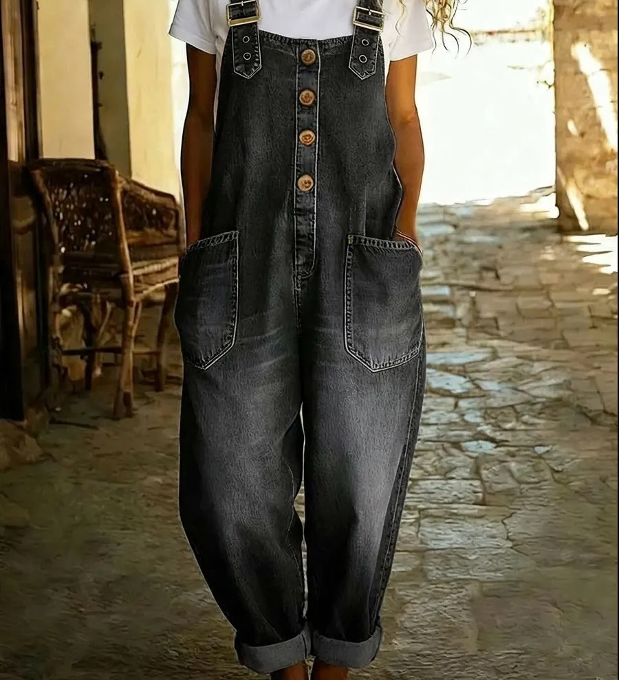 Lora™ - Vintage-Style Denim Overalls