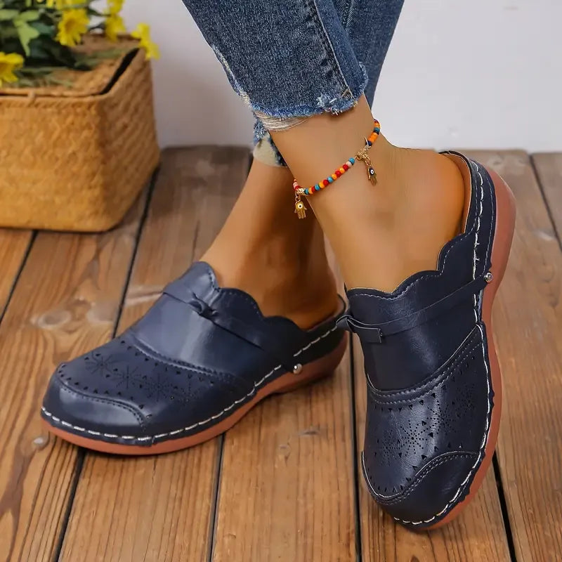 Amelia - Comfortable Clogs with Artisan Design