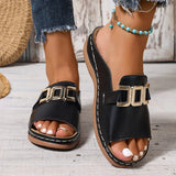 Lola - Wide Strap Buckle Sandals