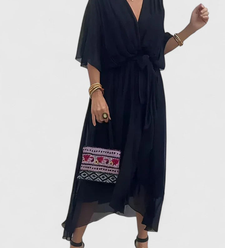 Nada | Elegant V Neck Dress