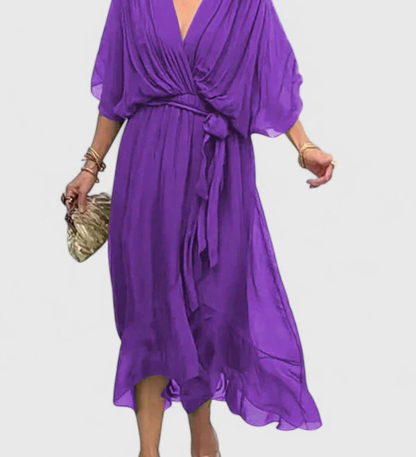 Nada | Elegant V Neck Dress