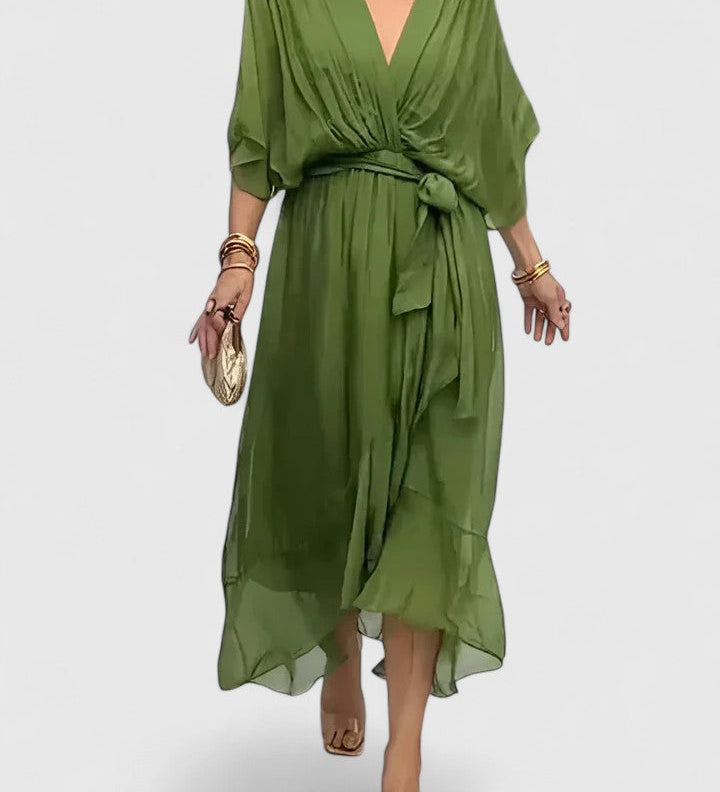 Nada | Elegant V Neck Dress
