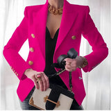 Monroe | Women's Classic Double-Breasted Blazer with Gold Buttons