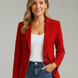 Marisol | Women's Notched Lapel Long Sleeve Blazer