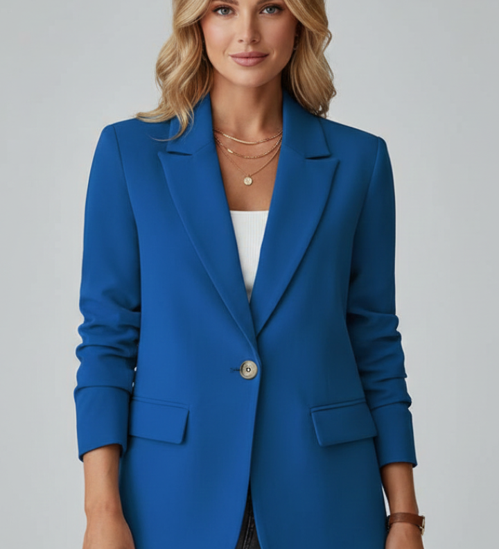 Marisol | Women's Notched Lapel Long Sleeve Blazer