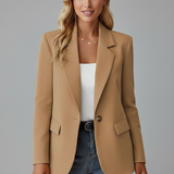 Marisol | Women's Notched Lapel Long Sleeve Blazer