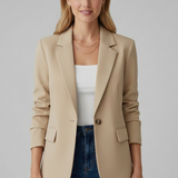 Marisol | Women's Notched Lapel Long Sleeve Blazer
