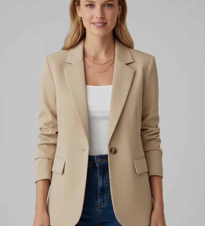 Marisol | Women's Notched Lapel Long Sleeve Blazer