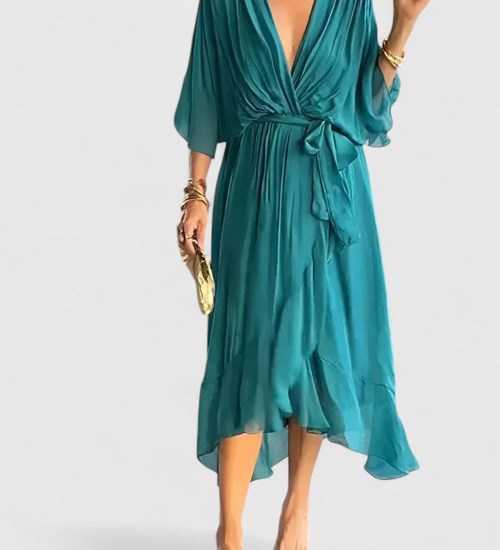 Nada | Elegant V Neck Dress
