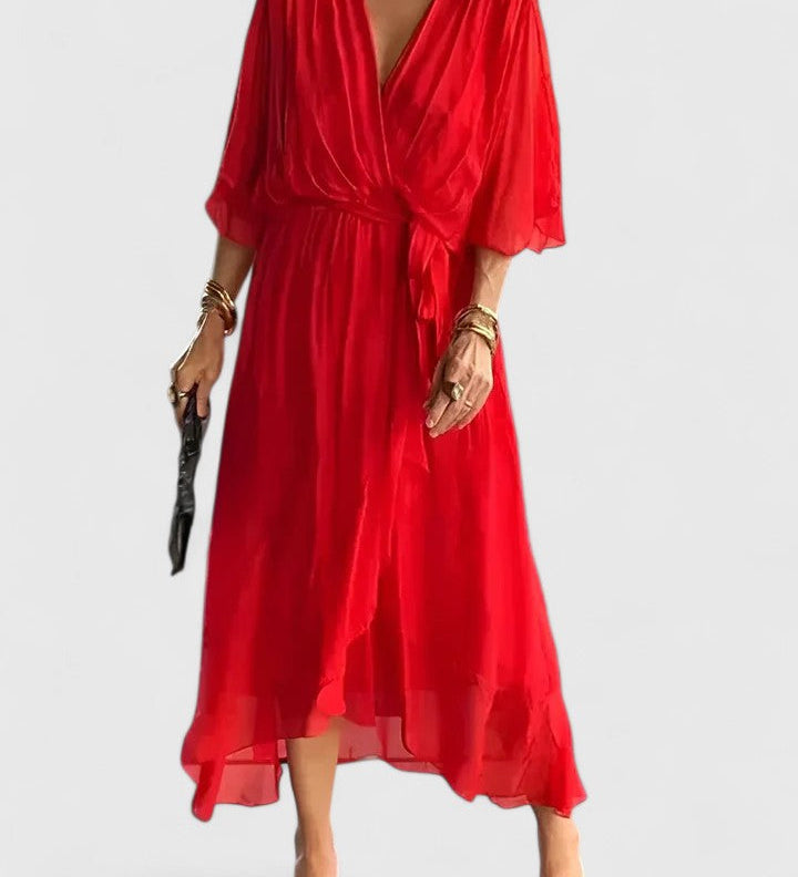 Nada | Elegant V Neck Dress