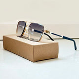 Owen | Retro Sunglasses Gradient Lens Gold Titanium UV400