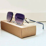 Owen | Retro Sunglasses Gradient Lens Gold Titanium UV400
