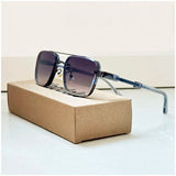 Owen | Retro Sunglasses Gradient Lens Gold Titanium UV400