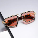 Aria | Sunglasses Angular Metal Frame Double Bridge UV400 Protection