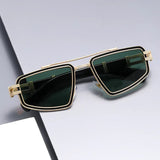 Aria | Sunglasses Angular Metal Frame Double Bridge UV400 Protection