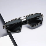 Aria | Sunglasses Angular Metal Frame Double Bridge UV400 Protection