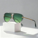Lucas | Sunglasses Aviator Green Gradient Double Bridge Retro