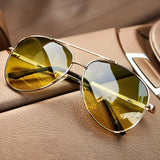 Nathan | Sunglasses Aviator Retro Gold Frame Gradient Lenses UV400