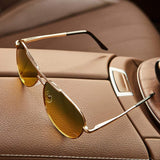 Nathan | Sunglasses Aviator Retro Gold Frame Gradient Lenses UV400