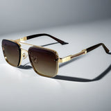 Scarlett | Sunglasses Aviator Square Gold Frame Gradient Lens