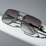 Scarlett | Sunglasses Aviator Square Gold Frame Gradient Lens