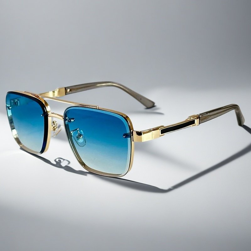 Scarlett | Sunglasses Aviator Square Gold Frame Gradient Lens