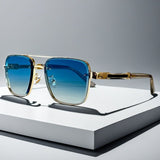 Scarlett | Sunglasses Aviator Square Gold Frame Gradient Lens