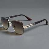 Layla | Sunglasses Aviator Square UV400 Gradient Alloy Frame