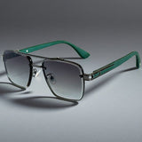 Layla | Sunglasses Aviator Square UV400 Gradient Alloy Frame