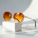 Emma | Sunglasses Aviator Style Gold Frame Gradient Lenses UV400