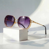 Emma | Sunglasses Aviator Style Gold Frame Gradient Lenses UV400