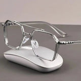 Mason | Sunglasses Clear Lens Square Frame Blue Light Blocking