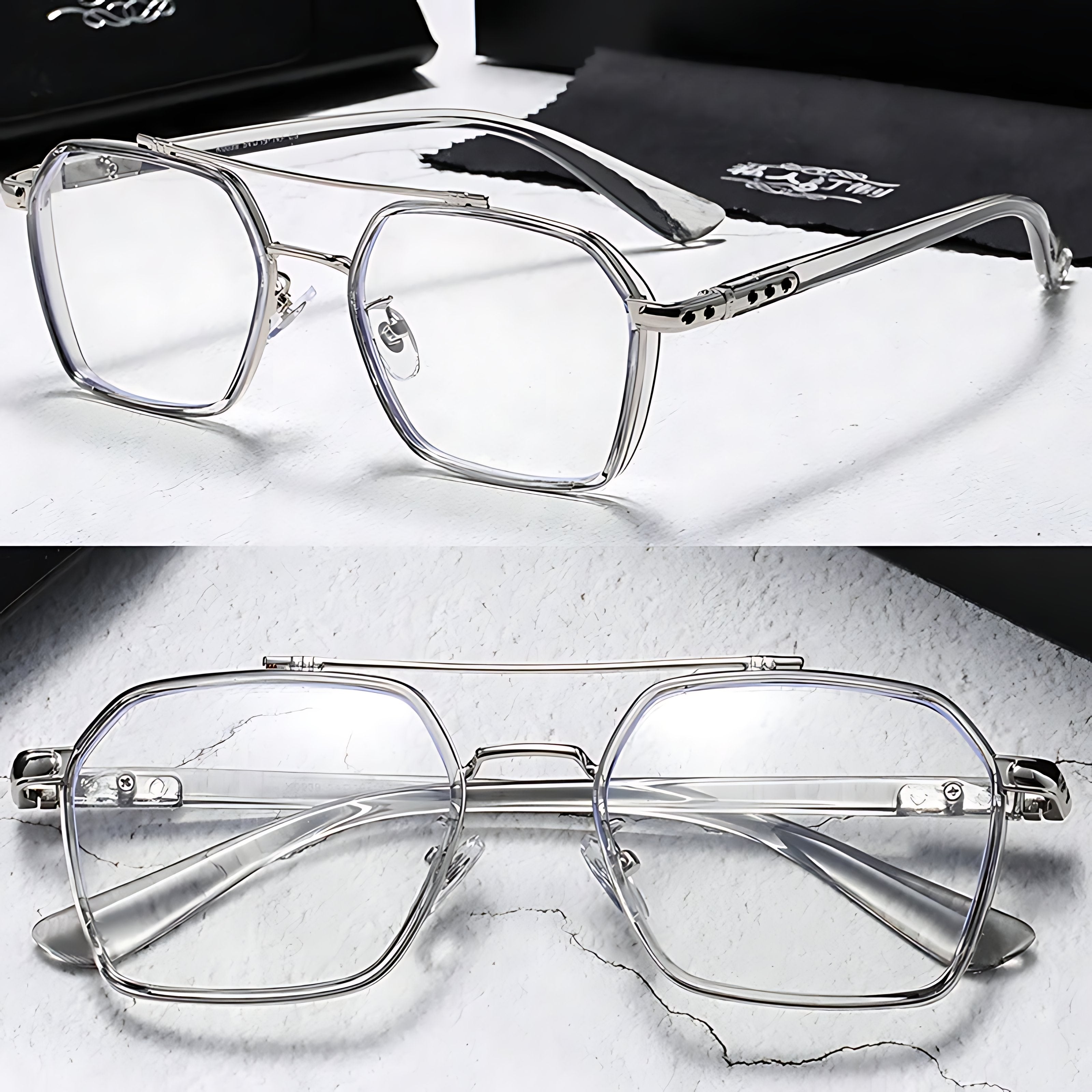 Mason | Sunglasses Clear Lens Square Frame Blue Light Blocking