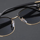Alexander | Sunglasses Clubmaster Half-Frame Metal UV400 Protection