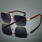 Samuel | Sunglasses Gold Aviator Wood Temple UV Protection Polarized