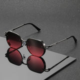 Layla | Sunglasses Gradient Lens Alloy Frame Rimless Unisex