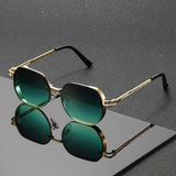 Layla | Sunglasses Gradient Lens Alloy Frame Rimless Unisex