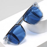 Elijah | Sunglasses Men's Square Frame UV Protection Crystal Clear
