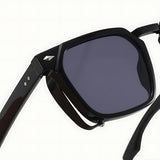 Elijah | Sunglasses Men's Square Frame UV Protection Crystal Clear