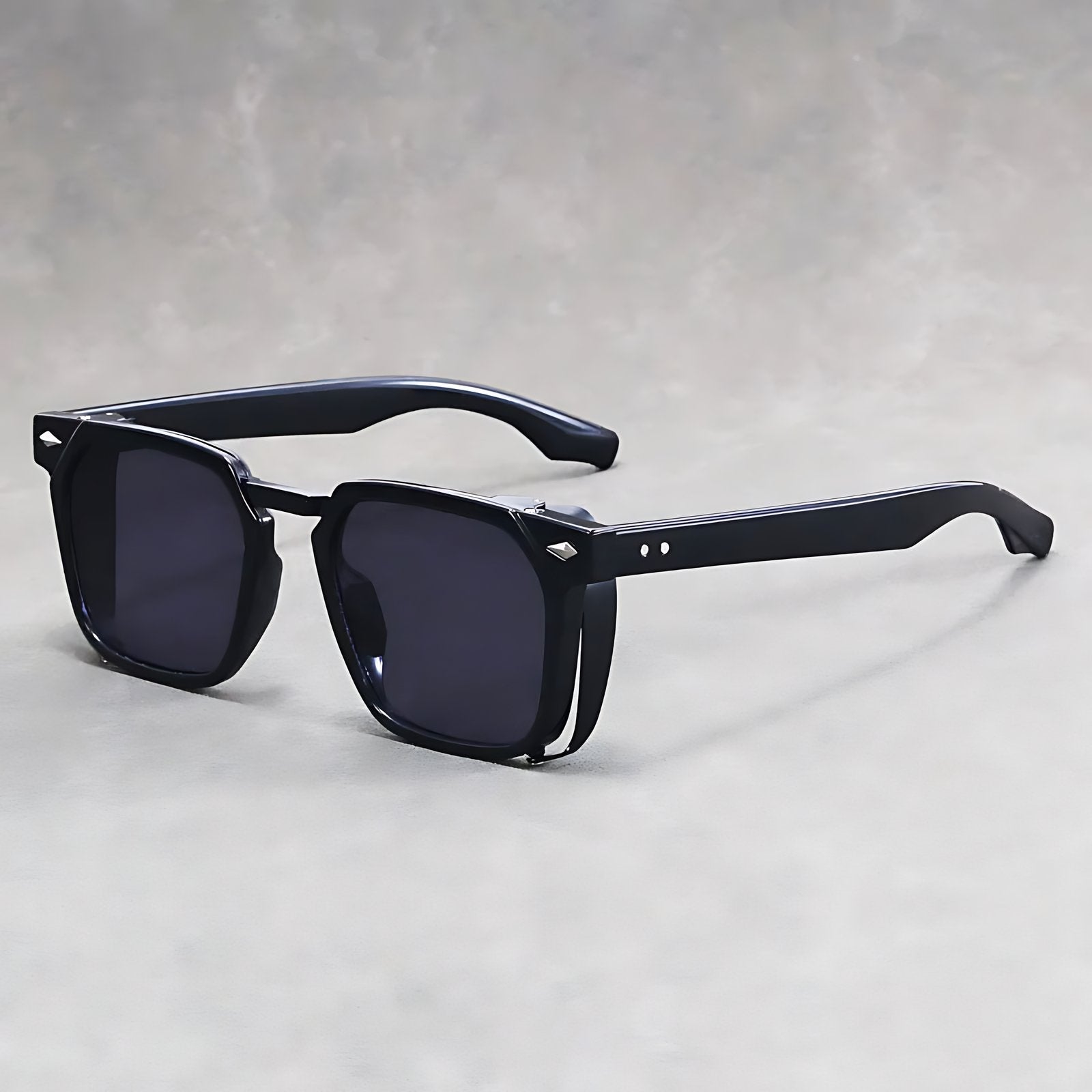 Elijah | Sunglasses Men's Square Frame UV Protection Crystal Clear